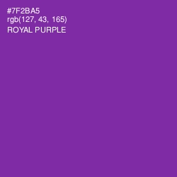 #7F2BA5 - Royal Purple Color Image